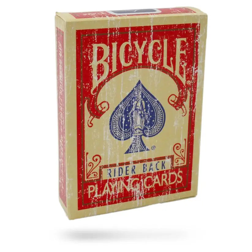 Red Faded Vintage Style Bicycle Deck Playing Cards-Magic Makers Inc. Magic Makers Inc.