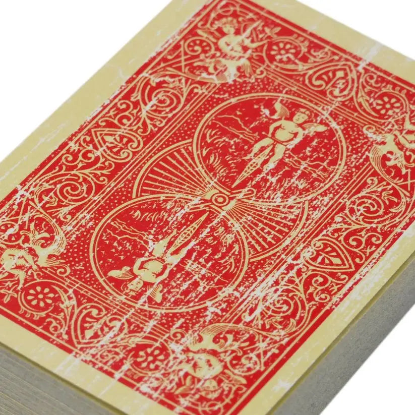 Red Faded Vintage Style Bicycle Deck Playing Cards-Magic Makers Inc. Magic Makers Inc.