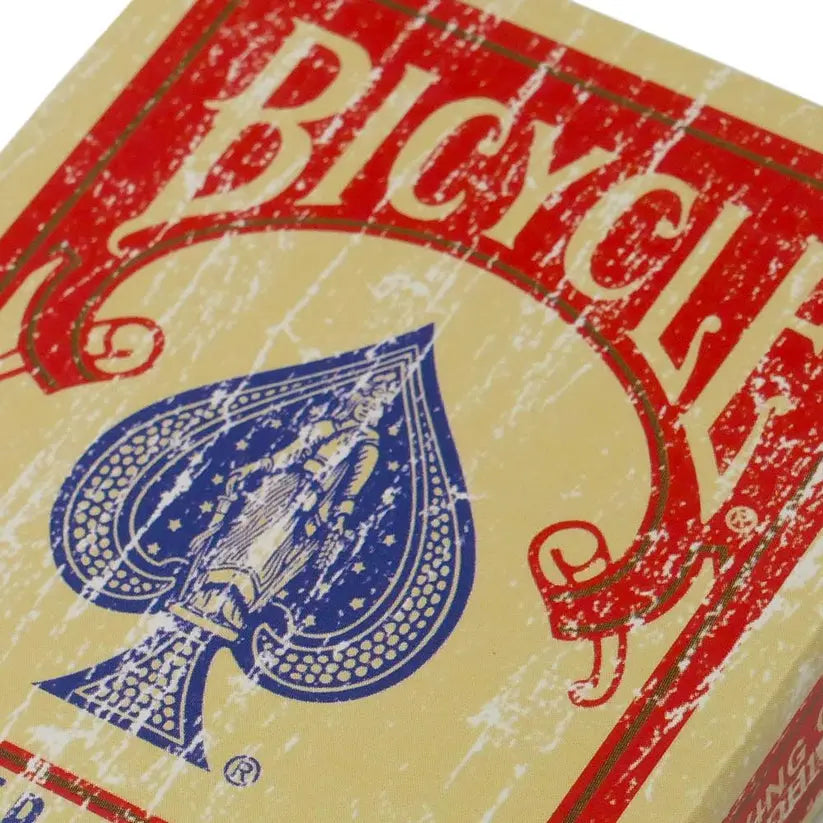 Red Faded Vintage Style Bicycle Deck Playing Cards-Magic Makers Inc. Magic Makers Inc.