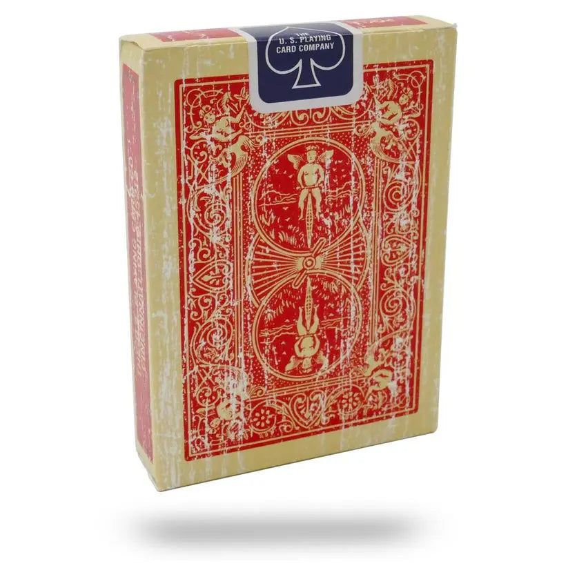 Red Faded Vintage Style Bicycle Deck Playing Cards-Magic Makers Inc. Magic Makers Inc.