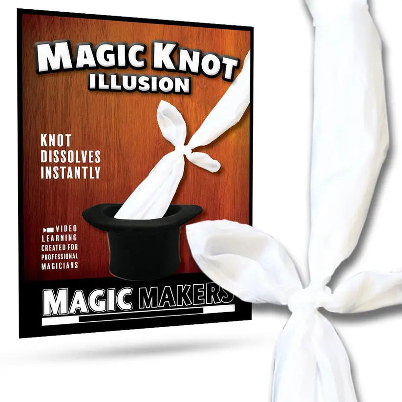 Magic Knot Trick- Slydini Silks Trick-Magic Makers Inc. Magic Makers Inc.