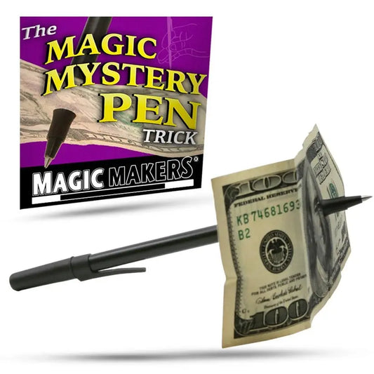 Magic Mystery Pen Trick-Pen Through Bill Trick- Magic Makers Inc Magic Makers Inc.